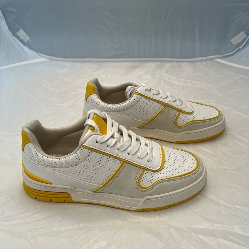 Call It Spring White and Yellow Sneakers